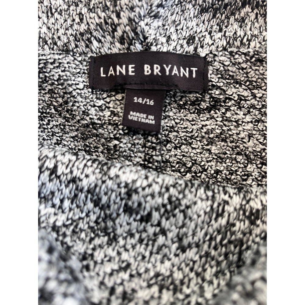 Lane Bryant Cowl Neck Boucle Sweatshirt Womens sz 14/16 Black White Cozy Casual - Picture 4 of 13